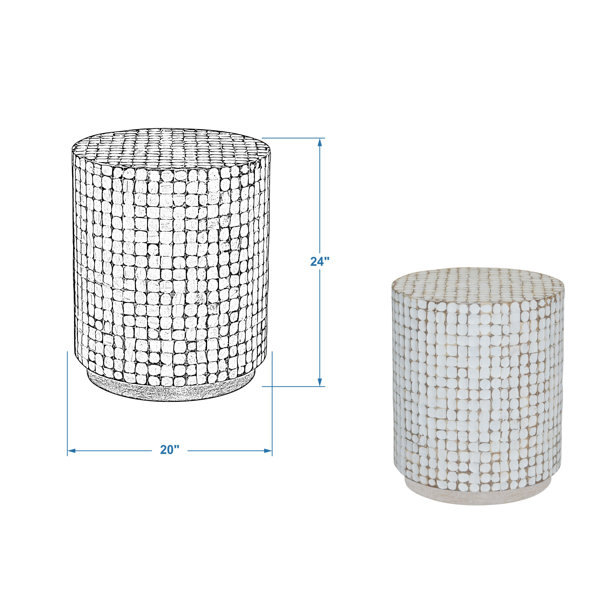 Sherlyn Solid Wood Drum End Table & Reviews Joss & Main